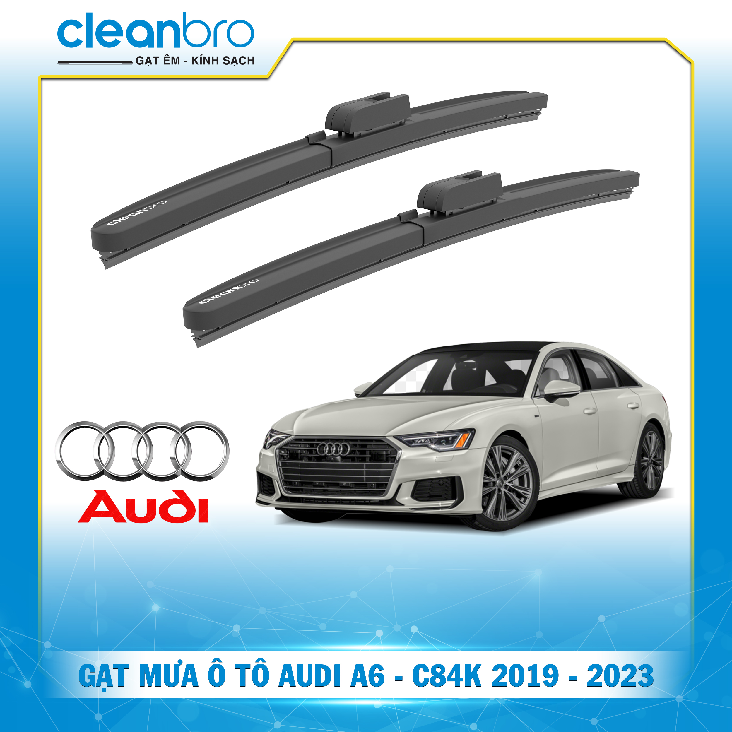 Gạt mưa ô tô hiệu ứng lá sen Audi A6-C8/4K [2019-2023+]